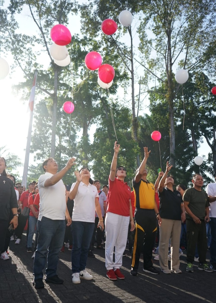 Di Tandai Dengan Pelepasan Balon Udara Pj Bupati Resmikan Rangkaian Acara Hut Minahasa Ke