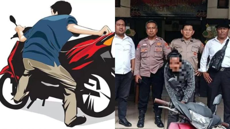 Kolase Kabarprima.com Tersangka dan Barang Bukti Diamankan Unit Reskrim Polsek Malalayang (Sumber : Humas Polsek Malalayang)
